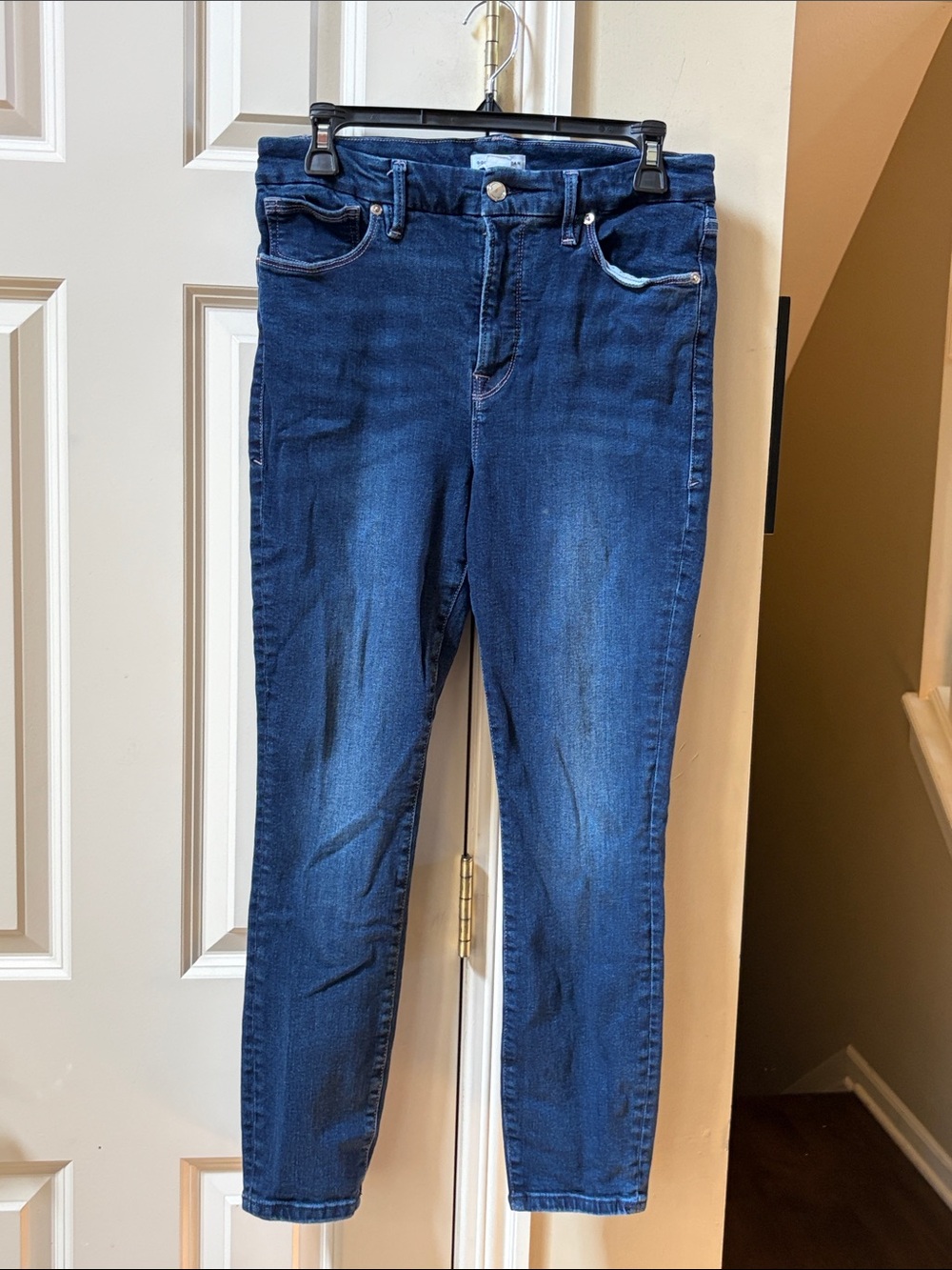 Women's Dark Blue Stretch Denim Jeans